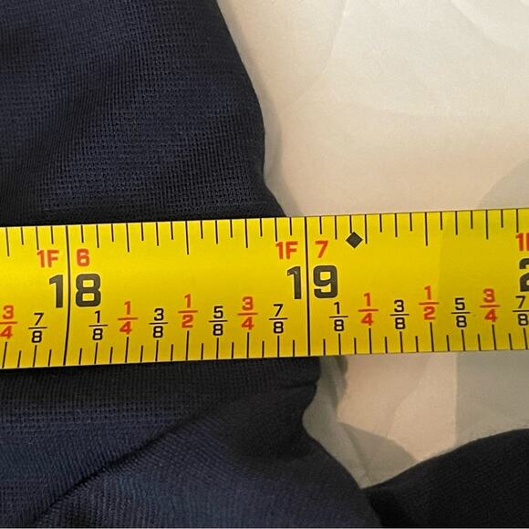 Banana Republic Navy Ruffle Hemline Neutral Career Office Dress NWT Size 12 - Picture 11 of 13